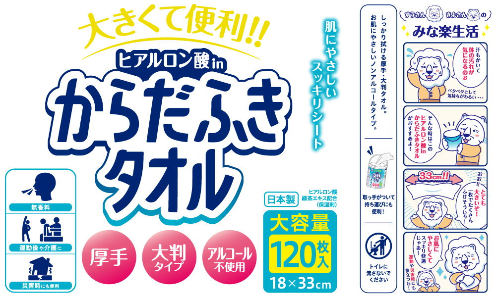 Minaraku Hyaluronic Acid Body Wipes